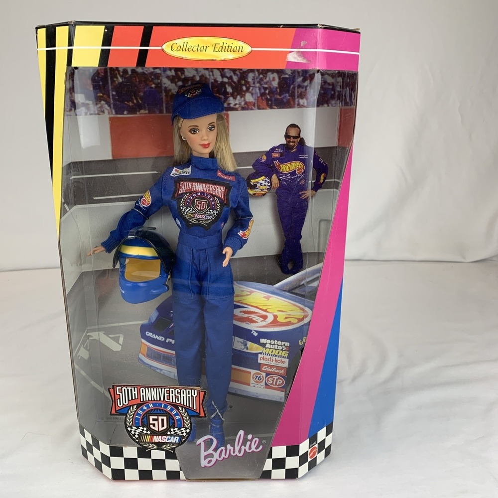 NIP Barbie 50th Anniversary NASCAR Collector Edition By Mattel 1998
